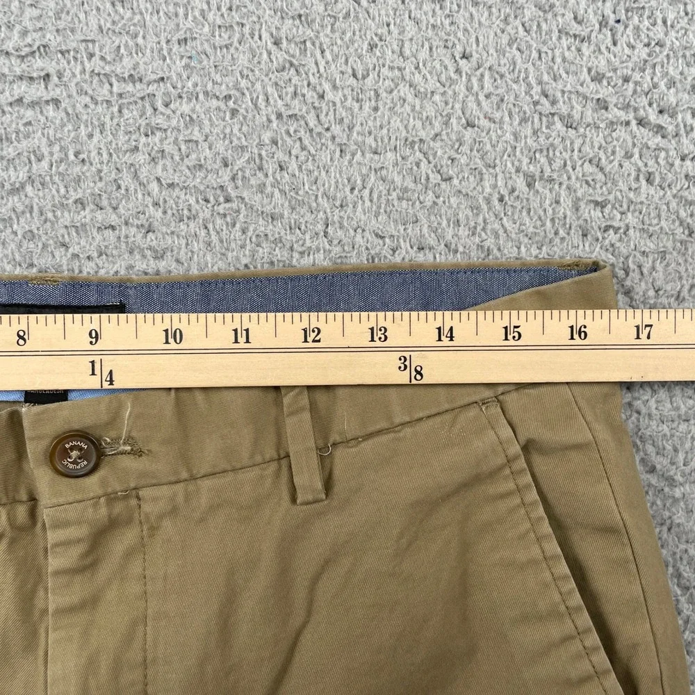 Banana Republic Chino Mens 32x30 Khaki Mason Chino Flat Front Stretch Cotton